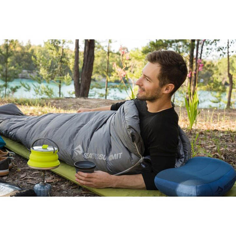 Sea to Summit Hiking flat-pack Kettle pot 1.3L BPA free - Lime / 1.3 Litres - Travel Essentials