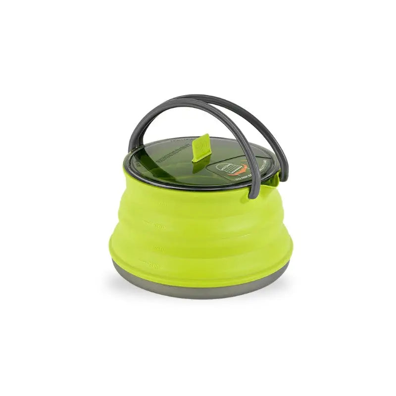 Sea to Summit Hiking flat-pack Kettle pot 1.3L BPA free - Lime / 1.3 Litres - Travel Essentials