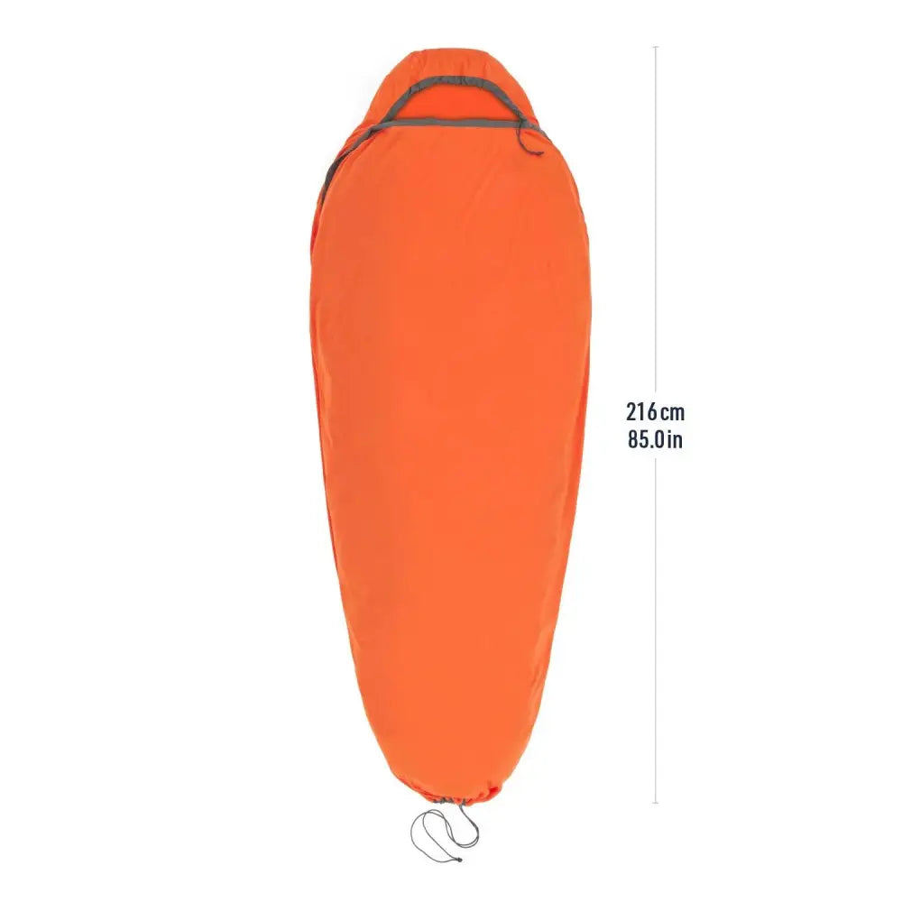 Sea to Summit Reactor Extreme mummy sleeping bag liner with drawcord, lightweight and breathable for added comfort and warmth.
