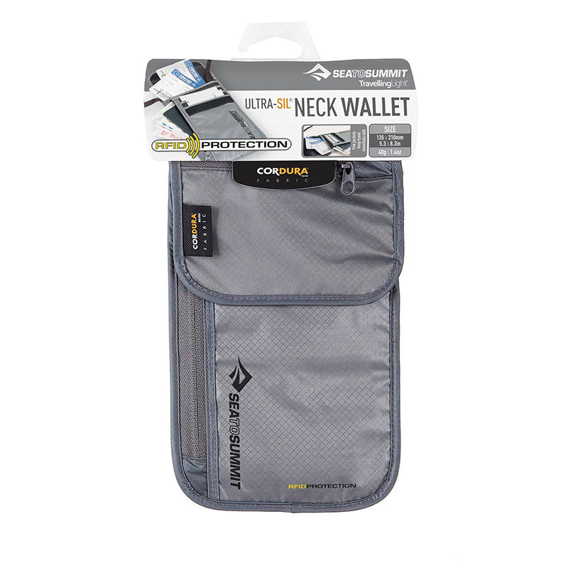Sea to Summit RFID Neck Wallet - Grey / One Size - Travel Essentials