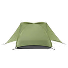 Sea to Summit Telos TR2 Plus two-person freestanding tent set up outdoors, showing green fabric and rainfly for 3+ season camping.