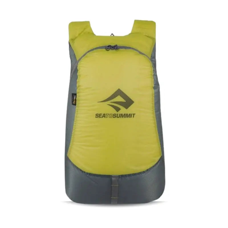 Sea to Summit Ultra-Sil 20L backpack shown with lightweight, waterproof design and adjustable shoulder straps.
