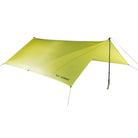 Yellow Sea to Summit Ultralight Escapist Tarp set up outdoors, showcasing its lightweight, compact tent shelter design.