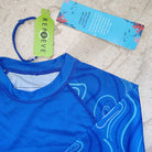 Shark Mate men's full sleeve UV rash guard T-shirt featuring juvenile angel fish print for water sports and sun protection.