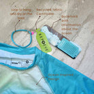 Shark Mate men's water sports UV rash guard T-shirt with long sleeves, shades of ocean blue, perfect for swimming and sun protection.