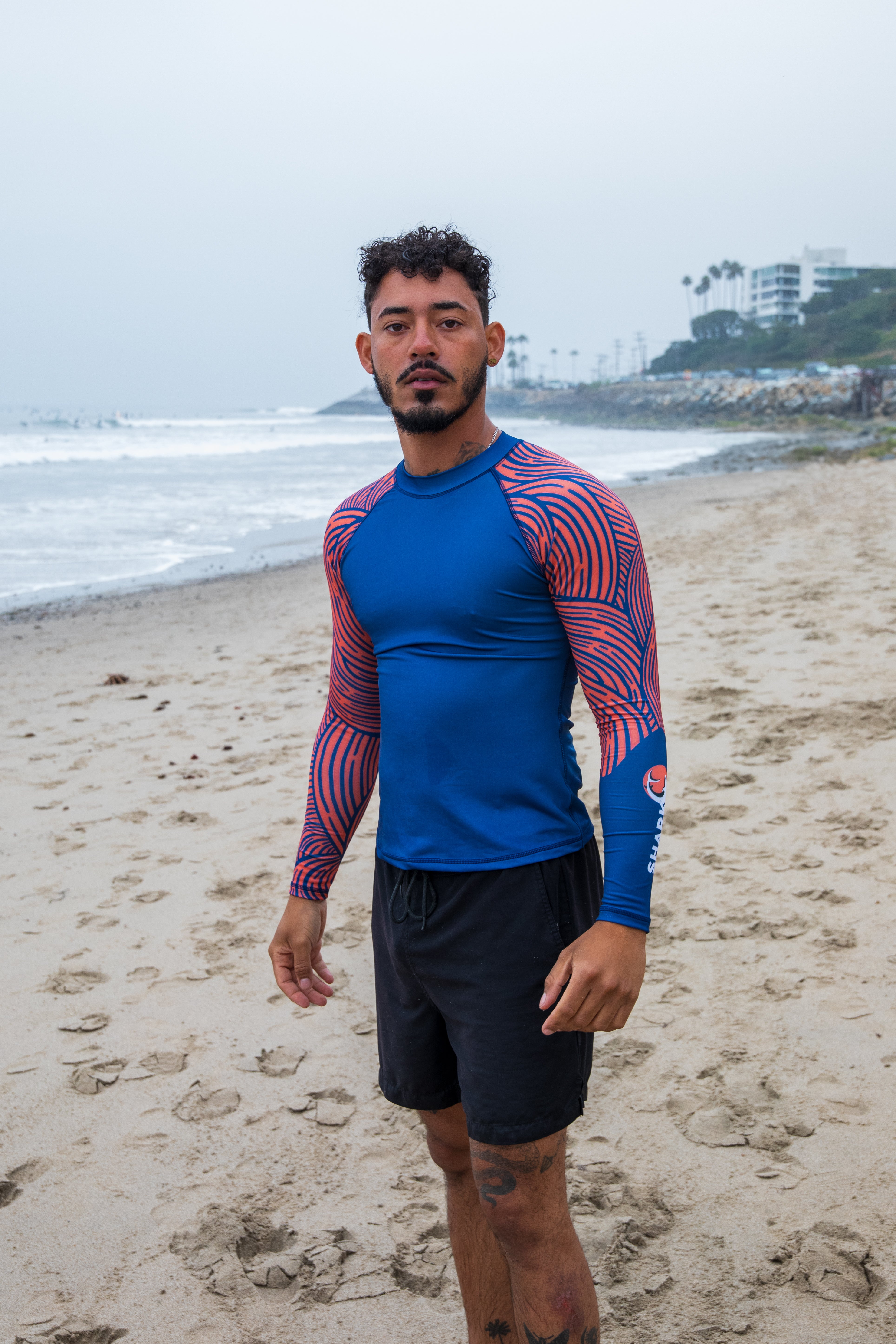 Shark Mate men's full sleeve UV rash guard T-shirt designed for water sports, with a lightweight, quick-drying fabric and sun protection.