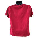 Two men's SKiD O2 Breathe printed T-shirts in red, featuring breathable fabric and graphic design, shown on a plain background.