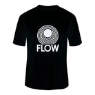 Black SKiD O2 women's flow printed T-shirt from the Skid O2 pack, featuring a stylish printed design on the front.
