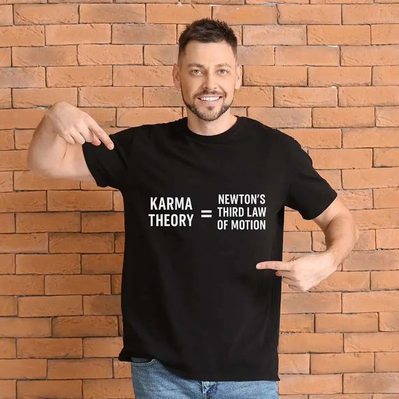 Black Skid O2 Karma printed men's T-shirt, pack of 2, featuring bold graphic designs on soft cotton fabric.