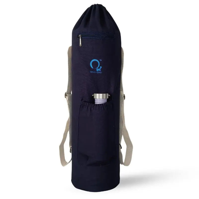 SkiD O2 Unisex 2 Pocket Basic Yoga Bag - Midnight Blue