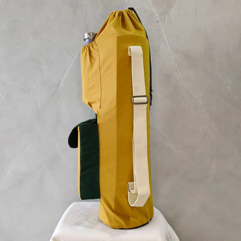 SkiD O2 Unisex 3 Pocket Canvas Block Style Yoga Bag