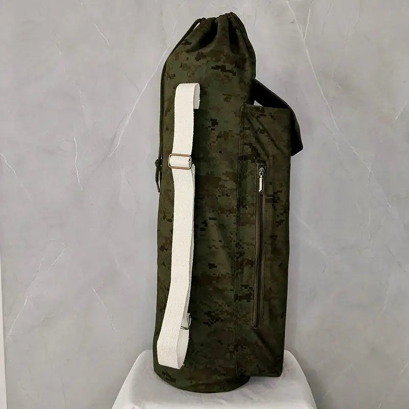 SkiD O2 Unisex Double Block Pocket Mat Yoga Bag - Olive Green - Yoga