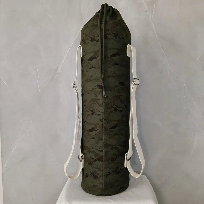 SkiD O2 Unisex Double Block Pocket Mat Yoga Bag - Olive Green - Yoga