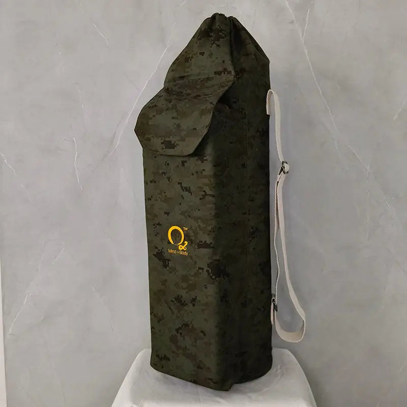 SkiD O2 Unisex Double Block Pocket Mat Yoga Bag - Olive Green - Yoga