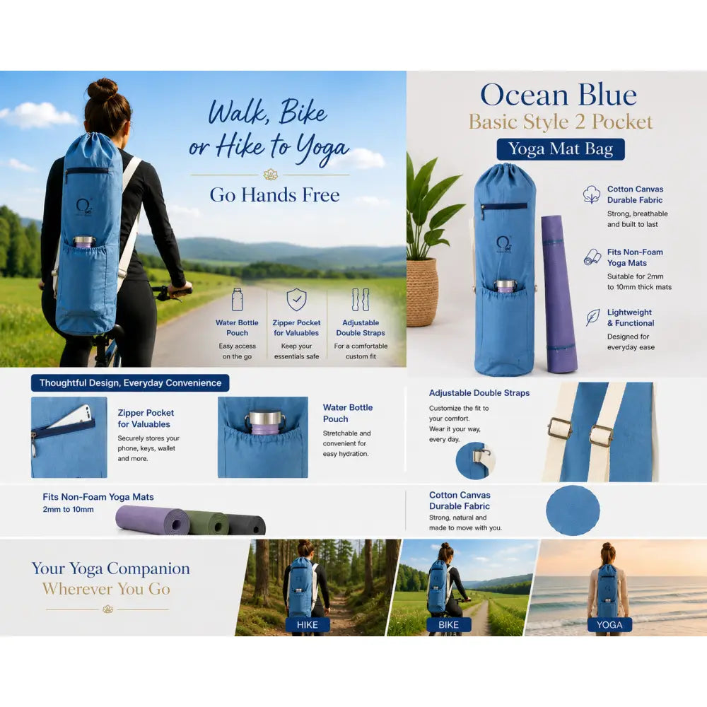 Skid O2 Unisex Yoga Mat Bag-2 Pockets - Yoga