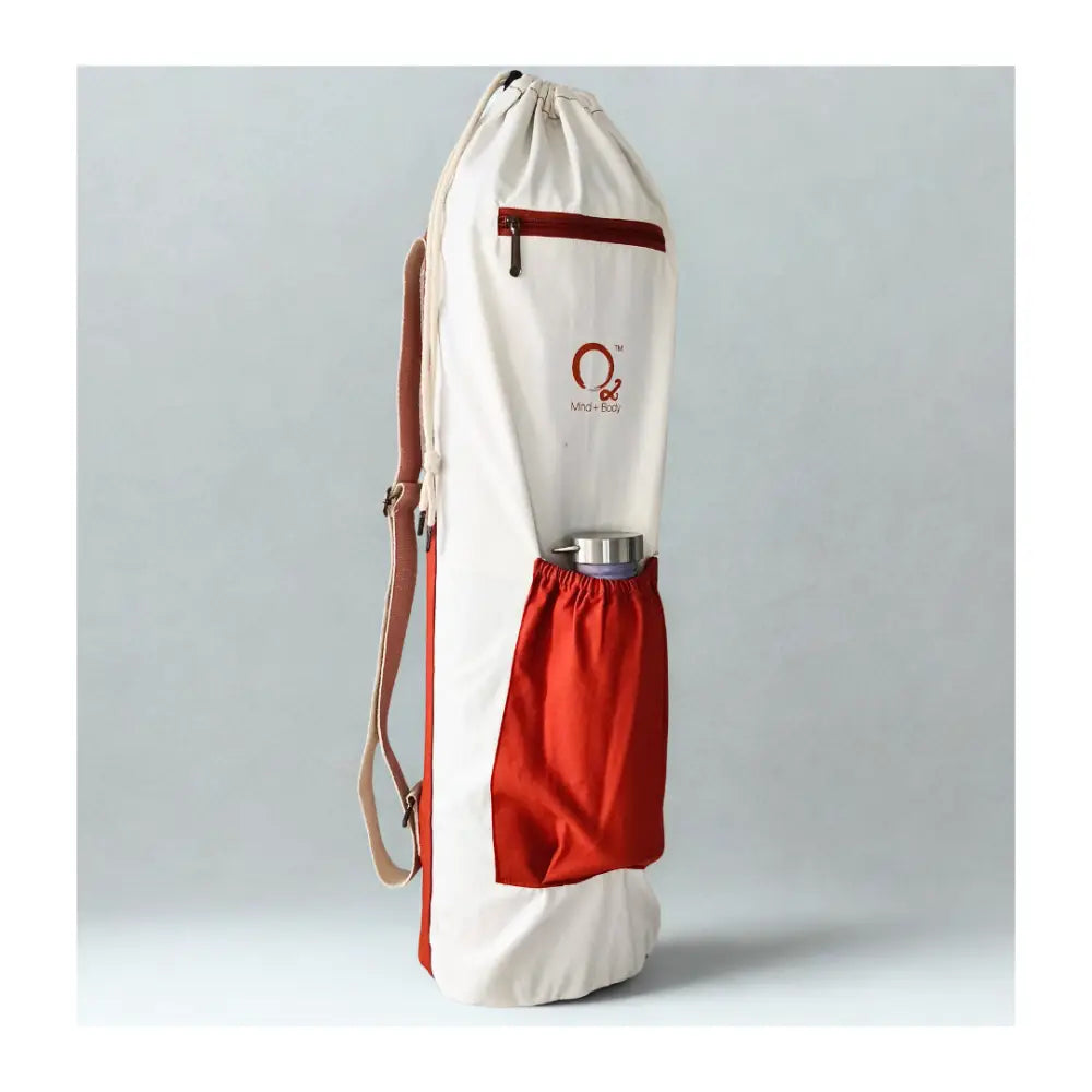 Skid O2 Unisex Yoga Mat Bag-2 Pockets - Rusty cream - Yoga