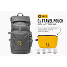 SkiD O2 Unisex Yoga Matt Pack Bag for Travel & Hiking | Travel Bag with Yoga Mat Holder | Digital Nomad & Yoga Retreat
