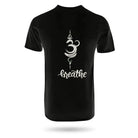 Black SKiD O2 Women's Om Breathe printed T-shirt, pack of 2, featuring comfortable fabric and stylish design.