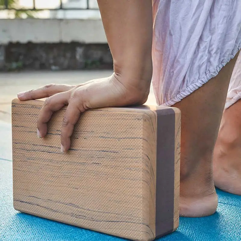 SkiD O2 Yoga Blocks- (Pack of 2) - Brown