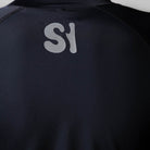 Surface Interval Women's Oceanic Human Rash Guard T-shirt with full sleeves, black, designed for sun protection and water activities.