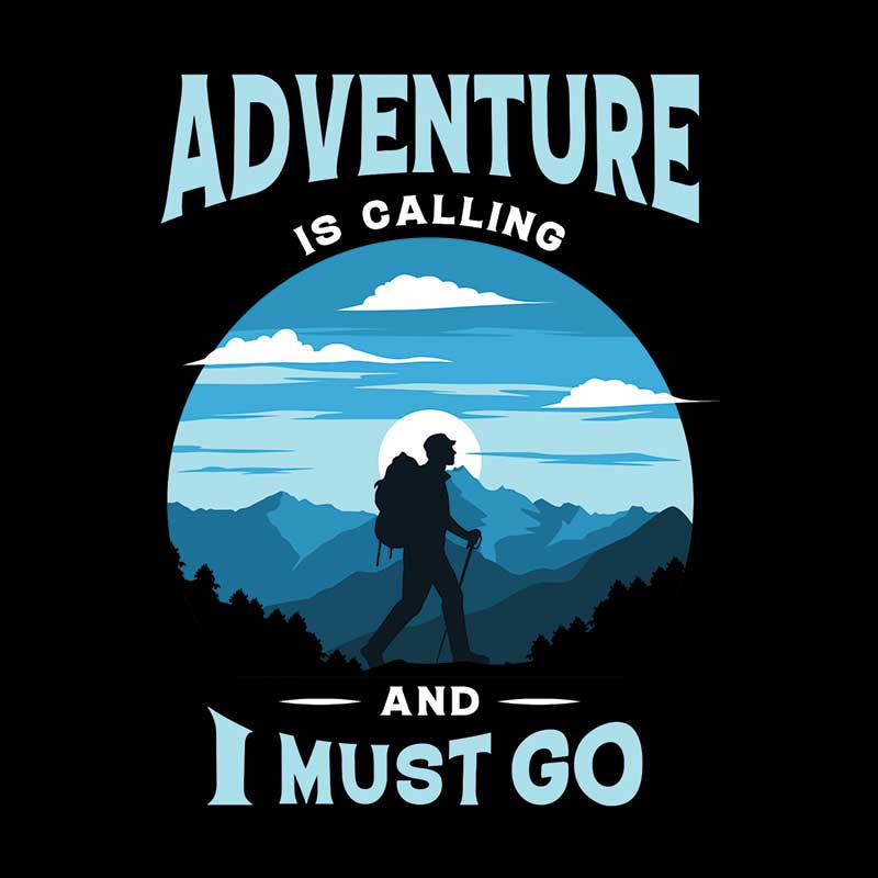 The Mahua Store Men’s Adventure is Calling Print T-shirt - T-shirt
