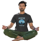 The Mahua Store Men’s Adventure is Calling Print T-shirt - Gray / XS - T-shirt