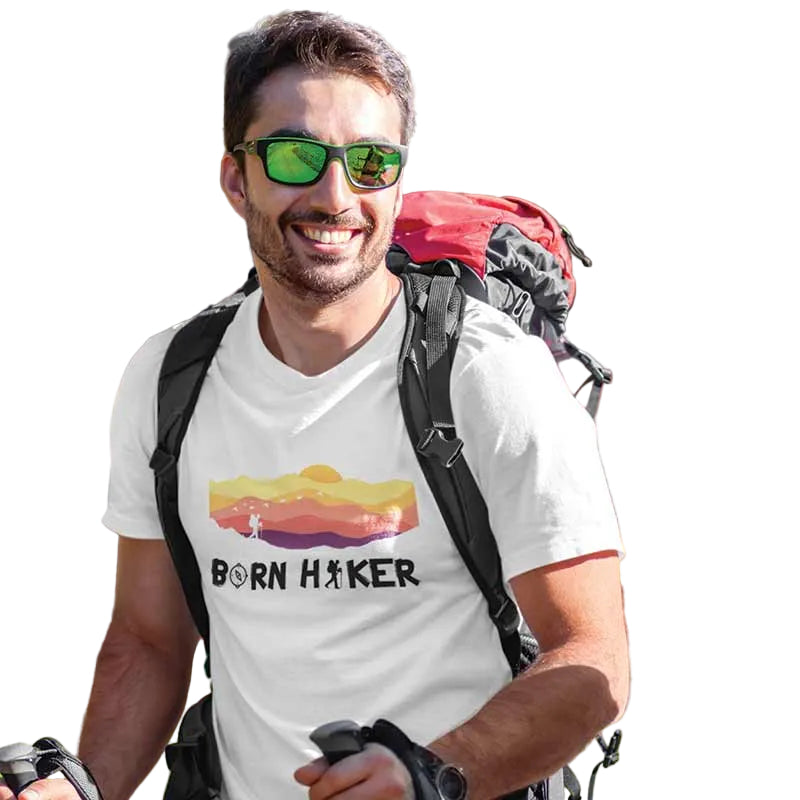 The Mahua Store Men’s Born Hiker Print T-shirt - White / XS - T-shirt