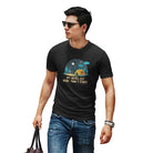 The Mahua Store Men’s Camp Under The Sky Print T-shirt - Black / XS - T-shirt
