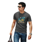 The Mahua Store Men’s Camp Under The Sky Print T-shirt - Gray / XS - T-shirt