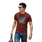 The Mahua Store Men’s Camp Under The Sky Print T-shirt - Red / XS - T-shirt