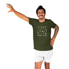 The Mahua Store Men’s Camping A to Z Print T-shirt - Green / XS - T-shirt