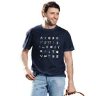 The Mahua Store Men’s Camping A to Z Print T-shirt - Navy / XS - T-shirt