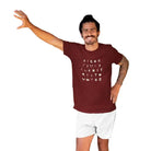The Mahua Store Men’s Camping A to Z Print T-shirt - Red / XS - T-shirt