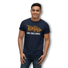 The Mahua Store Men’s Earn Your Stripes Print T-shirt - Navy / XS - T-shirt