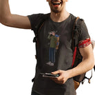 The Mahua Store Men’s The Explorer-Male Print T-shirt - Grey / XS - T-shirt