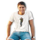 The Mahua Store Men’s The Explorer-Male Print T-shirt - White / XS - T-shirt