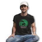 The Mahua Store Men’s The Forest Soul Series-Elephant Print T-shirt - Black / XS - T-shirt