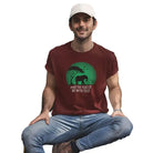 The Mahua Store Men’s The Forest Soul Series-Elephant Print T-shirt - Red / XS - T-shirt