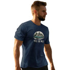The Mahua Store Men’s Into the Wild Print T-shirt - Navy / XS - T-shirt