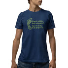 The Mahua Store Men’s Leave Footprints-Take Memories Print T-shirt - Blue / XS - T-shirt