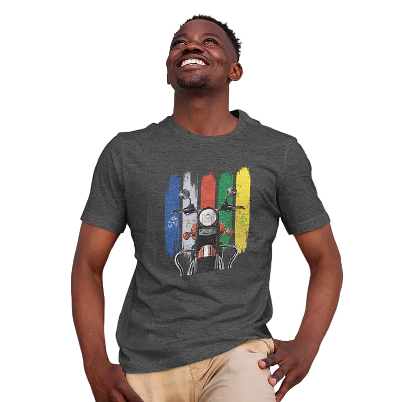 The Mahua Store Men’s Ride On Print T-shirt - Gray / XS - T-shirt