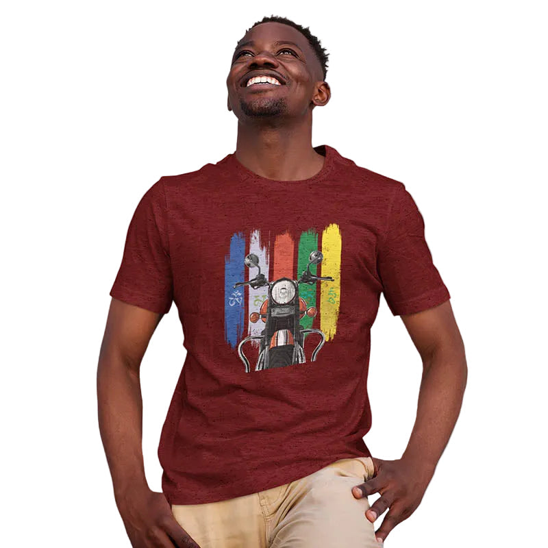 The Mahua Store Men’s Ride On Print T-shirt - Red / XS - T-shirt