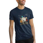 The Mahua Store Men’s Starry Night Print T-shirt - Navy / XS - T-shirt