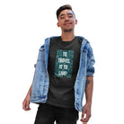 The Mahua Store Men’s To Travel Is to Live Print T-shirt - Gray / XS - T-shirt