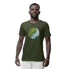 The Mahua Store Men’s Tranquility Circle Print T-shirt - Green / XS - T-shirt
