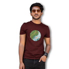 The Mahua Store Men’s Tranquility Circle Print T-shirt - Red / XS - T-shirt