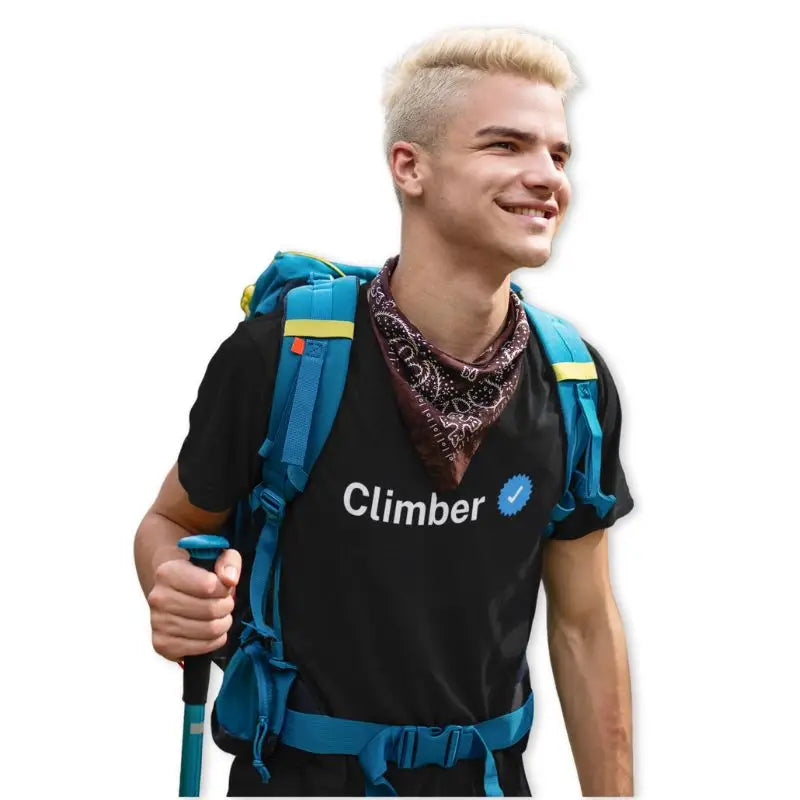 The Mahua Store Men’s The Verified Climber Male Print T-shirt - Black / XS - T-shirt