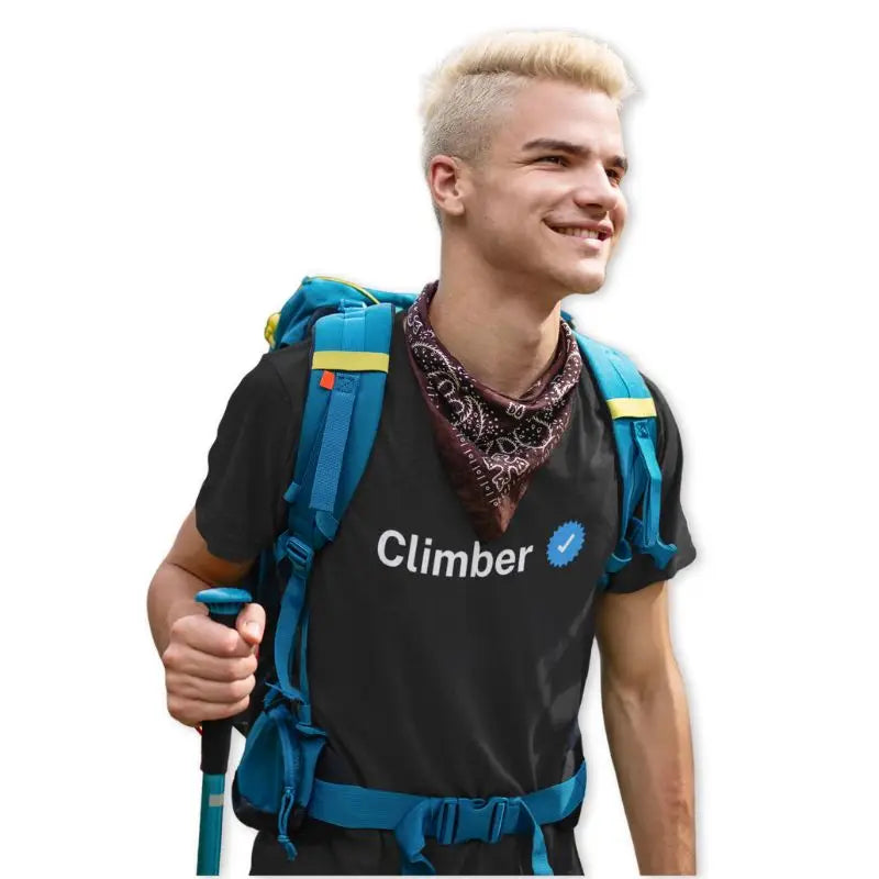 The Mahua Store Men’s The Verified Climber Male Print T-shirt - Olive / XS - T-shirt