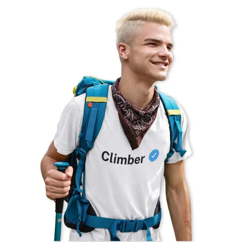 The Mahua Store Men’s The Verified Climber Male Print T-shirt - White / XS - T-shirt
