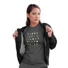 The Mahua Store Women’s Camping A to Z Print T-shirt - Gray / XS - T-shirt